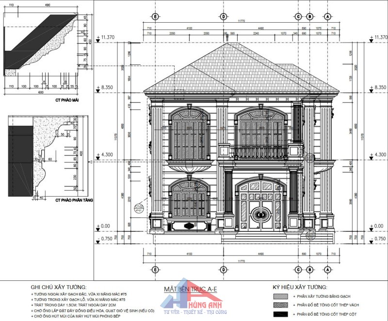 Mẫu Thiết kế Nhà Tân Cổ Điển Sang Trọng, Vượt Thời Gian bản vẽ nhà tân cổ điển