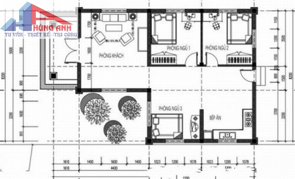 Mẫu thiết kế nhà cấp 4 trọn gói đẹp, rẻ, độc đáo bản vẽ thiết kế nhà cấp 4 nông thôn