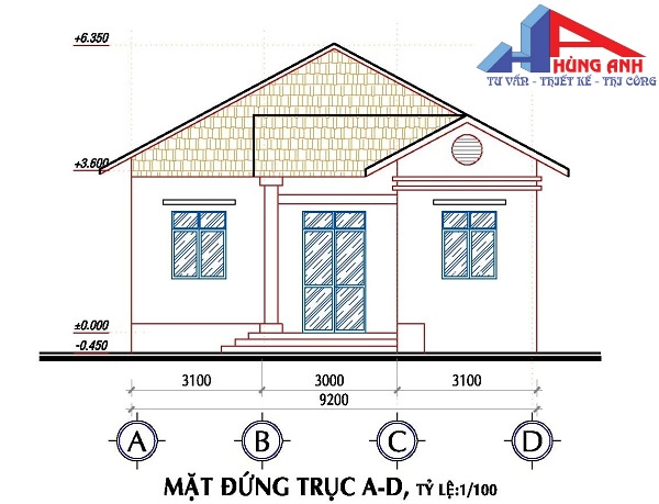 Mẫu thiết kế nhà cấp 4 trọn gói đẹp, rẻ, độc đáo bản vẽ thiết kế nhà cấp 4
