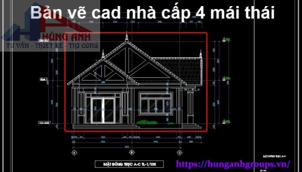 Mẫu thiết kế nhà cấp 4 trọn gói đẹp, rẻ, độc đáo bãn vẽ thiết kế cấp 4 nhà mái thái hiện đại