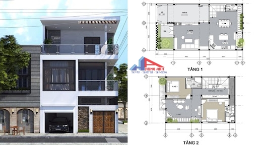 Xu hướng mẫu thiết kế nhà 3 tầng mới nhất 2026 bản vẽ thiết kế nhà phố