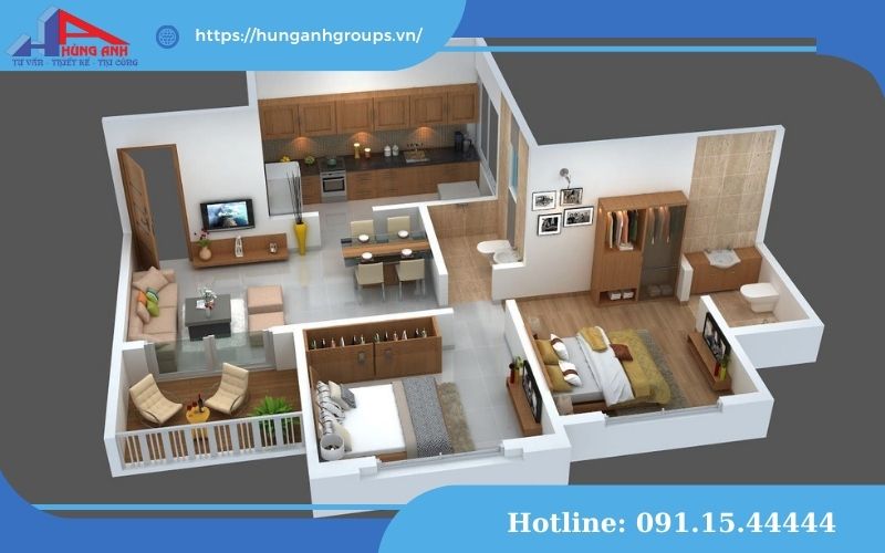 Thiết kế nhà chung cư tối ưu không gian sống thiết kế nội thất chung cư