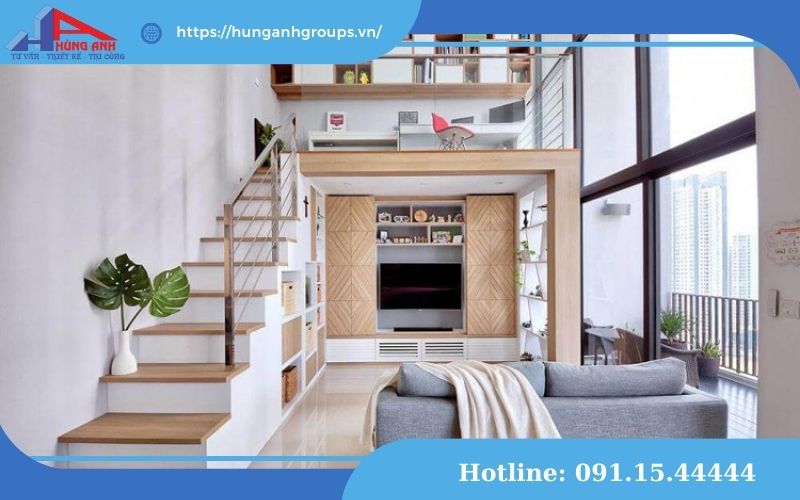 Thiết kế nhà chung cư tối ưu không gian sống chung cư có gác lửng
