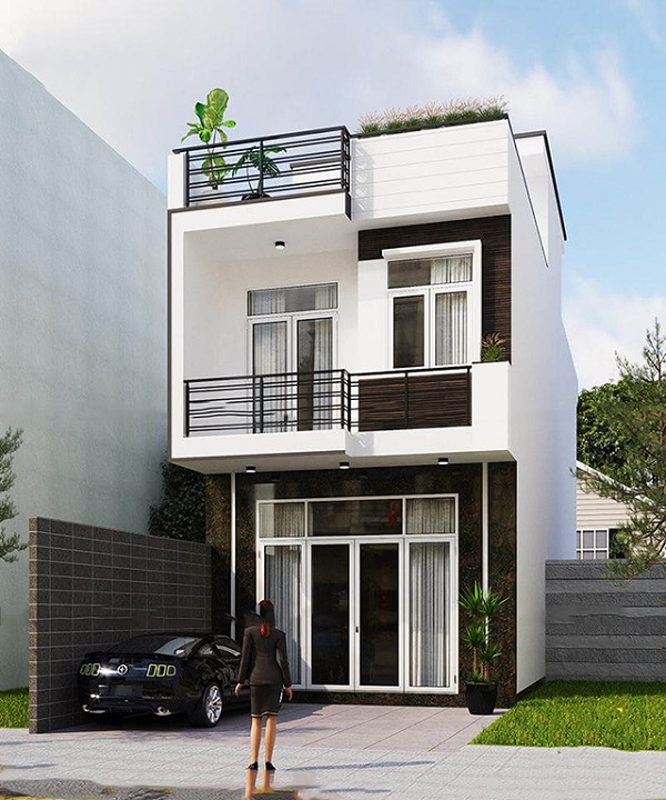 Mẫu thiết kế nhà 2 tầng đẹp, hiện đại, tiết kiệm chi phí thiết kế nhà ống 2 tầng