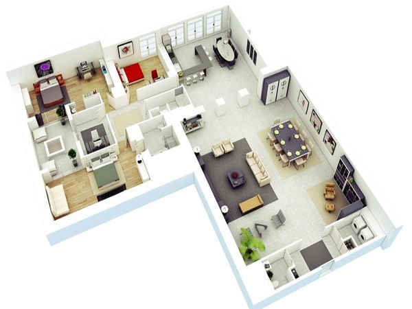 Thiết kế nhà chung cư tối ưu không gian sống mẫu thiết kế nhà chung cư 100m2