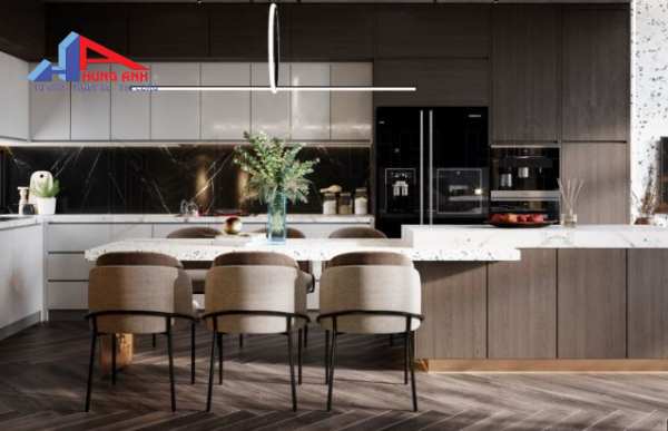 Top những mẫu thiết kế phòng bếp đẹp, ấn tượng nhất hiện nay mẫu thiết kế phòng bếp đẹp sang trọng