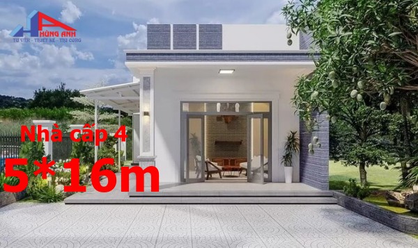 Mẫu thiết kế nhà cấp 4 trọn gói đẹp, rẻ, độc đáo nhà cấp 4 80m2