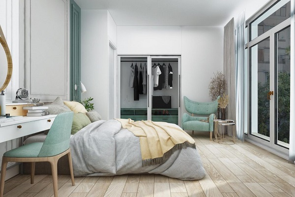 Thiết kế nội thất nhà 4 tầng đẹp, tối ưu công năng nội thất phòng ngủ nhà 4 tầng