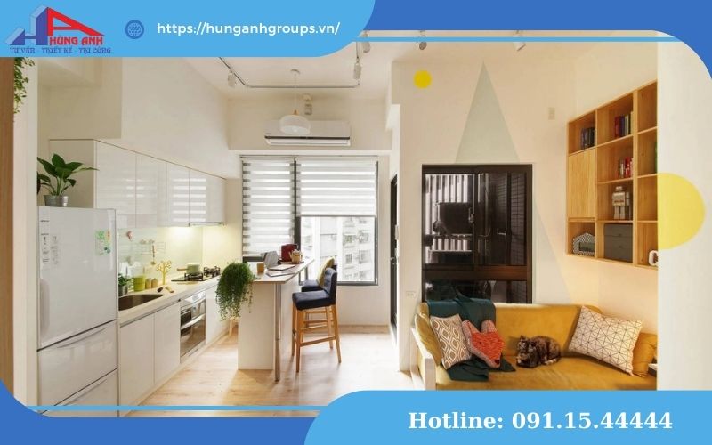 Thiết kế phòng khách chung cư phong khach chung cu don
