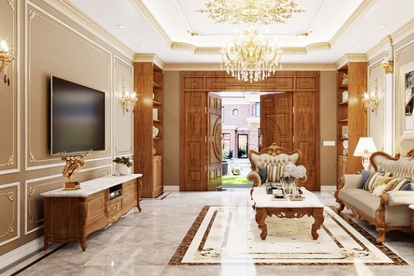 Thiết Kế Nội Thất Nhà Liền Kề Đẹp – Độc Đáo – Tiện Nghi Sử dụng họa tiết trang trí đồng điệu