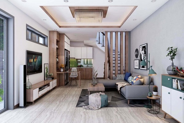 Thiết Kế Nội Thất Nhà Liền Kề Đẹp – Độc Đáo – Tiện Nghi phòng khách nhà liền kề