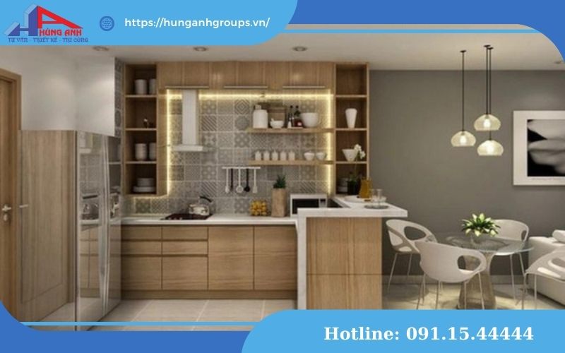 Thiết kế nhà chung cư tối ưu không gian sống thiết kế phòng bếp