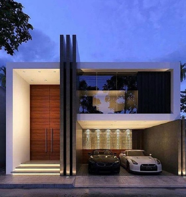 Mẫu thiết kế nhà 2 tầng đẹp, hiện đại, tiết kiệm chi phí mẫu thiết kế nhà ống 2 tầng phong cách tối giản