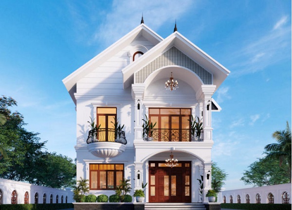 Mẫu thiết kế nhà 2 tầng đẹp, hiện đại, tiết kiệm chi phí mẫu thiết kế nhà ống 2 tầng tân cổ điển
