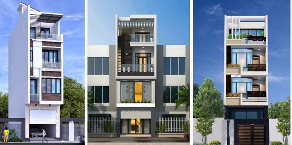 Thiết kế nhà 4 tầng đẹp, hiện đại, sang trọng mẫu thiết kế nhà phố 4 tầng hiện đại