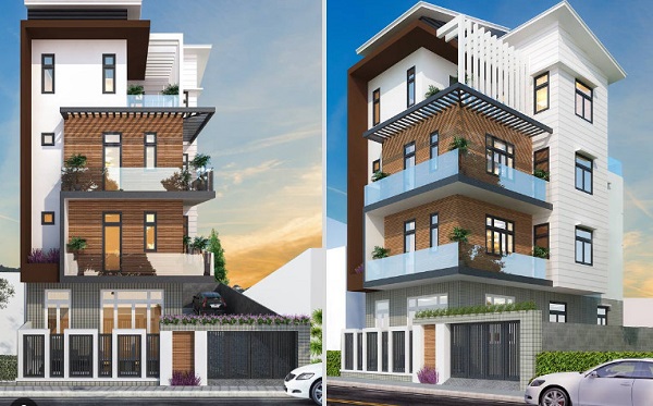 Thiết kế nhà 4 tầng đẹp, hiện đại, sang trọng thiết kế nhà 4 tầng
